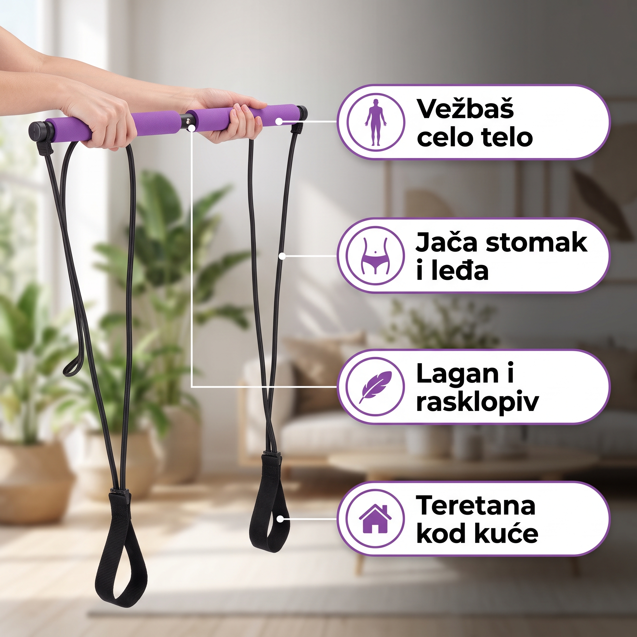 Traka za vežbanje sa šipkom